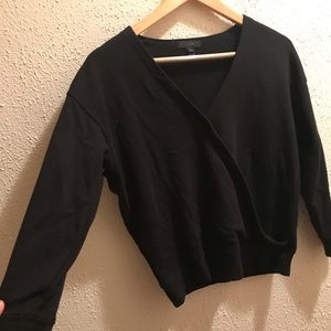 Jcrew wrapped sweatshirt black, small